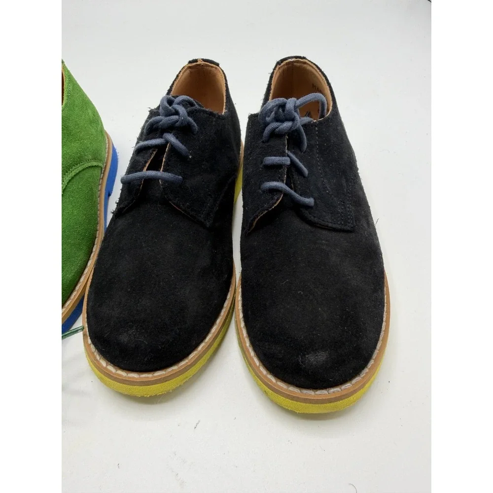 Lil McNairy Caramel Lot 2 Suede Oxford Green Black Toddler Size 7
